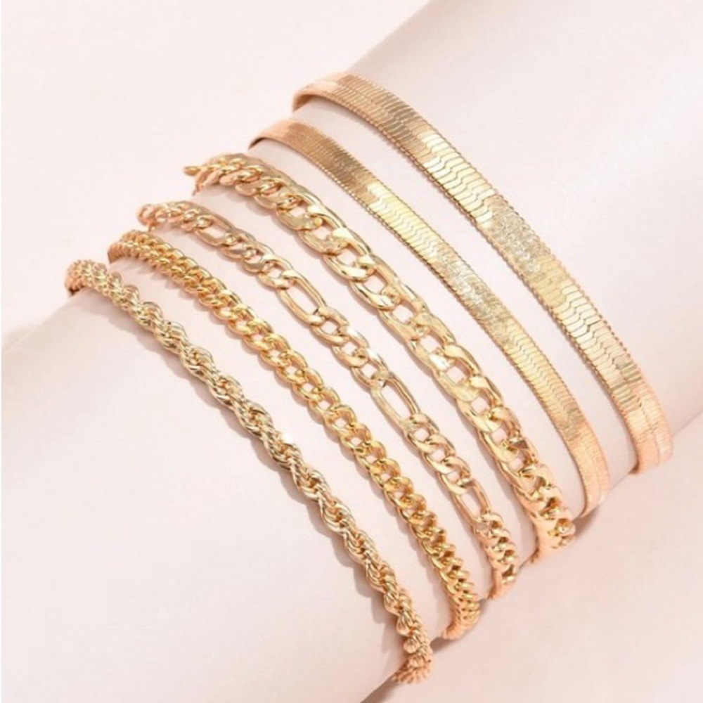 Gold Bracelet Stack (7200) - Picture 2 of 4